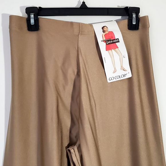 NWT Go Colors Gold Shimmer Leggings - Picture 6 of 13